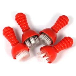 4 Easy Grip Plastic & Patterned Brushes