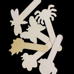 20 Nature Shaped Wooden Craft Sticks