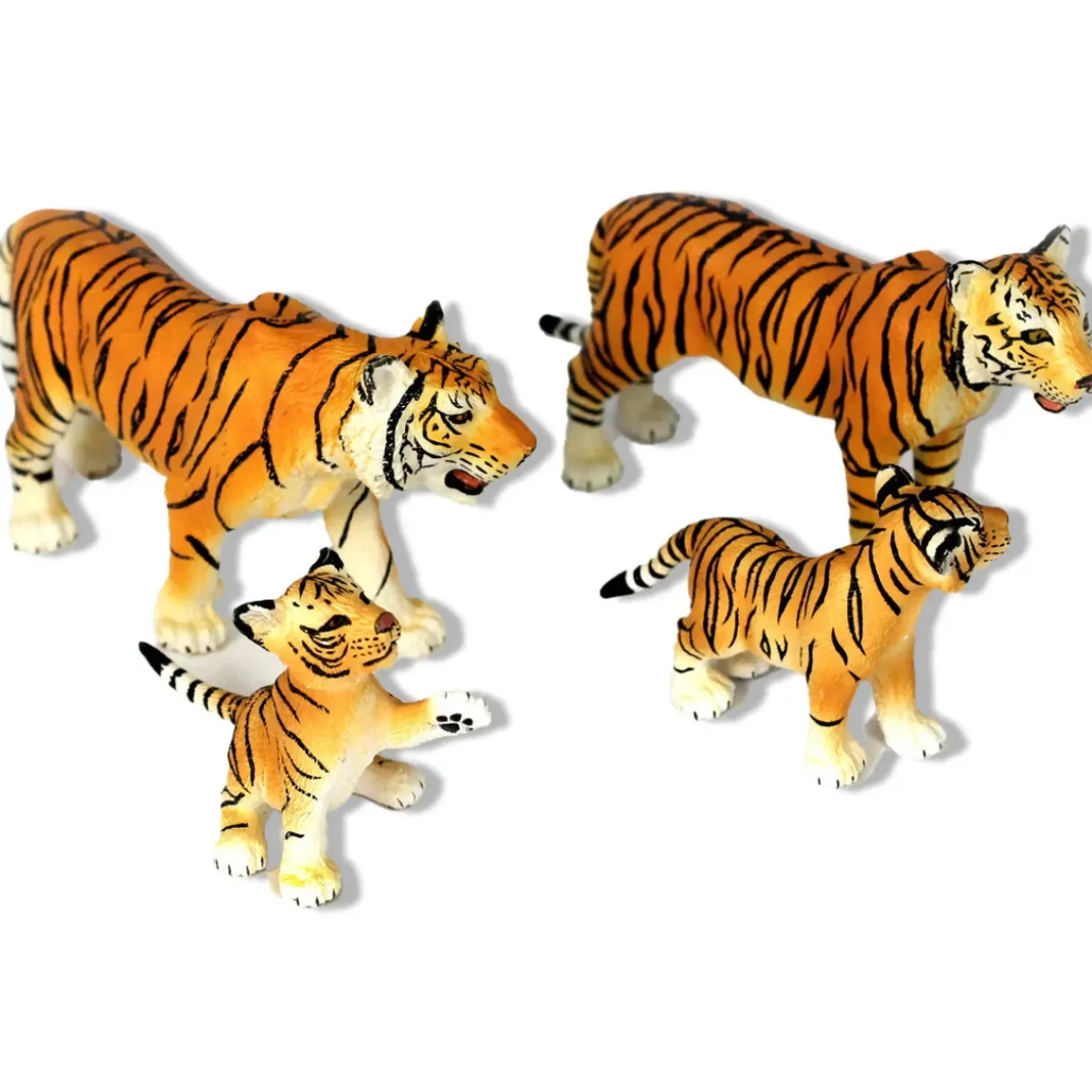 4 Small World Tiger Toy Figures