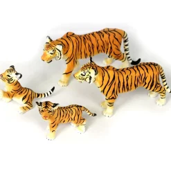 4 Small World Tiger Toy Figures