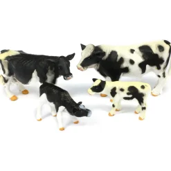 4 small world toy cow figures