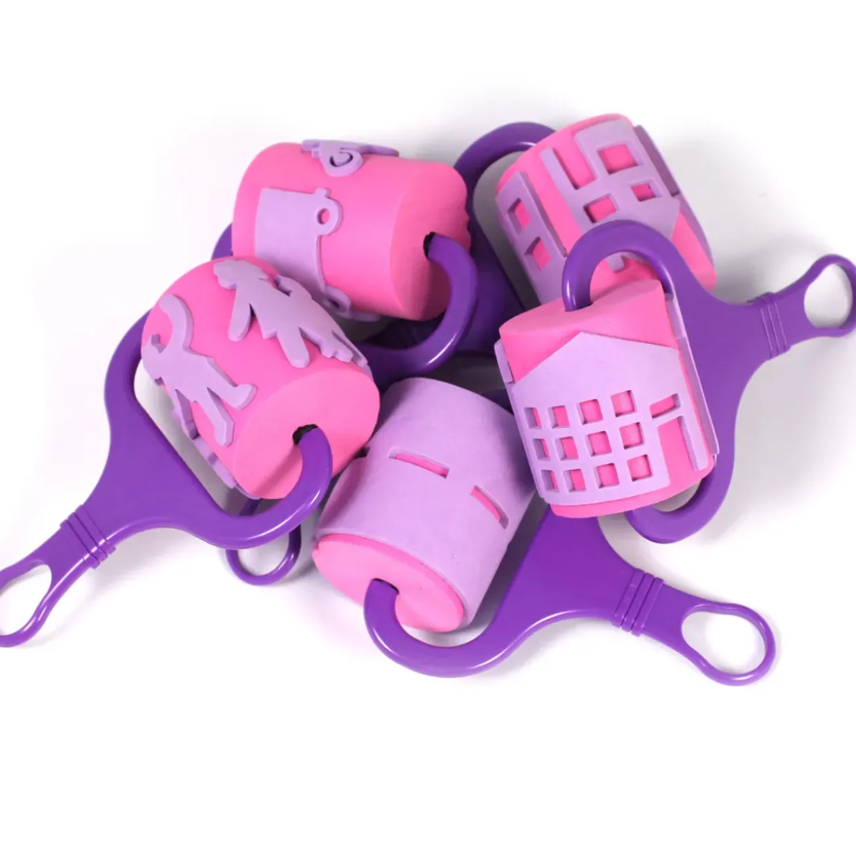 5 Town Theme Foam Paint Rollers