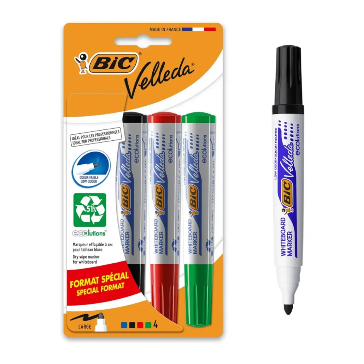 Bic Velleda 1701 Whiteboard Marker (Pack of 4)