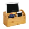 CEP Silva Bamboo Desk Tidy Woodgrain