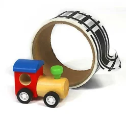 Children's Railway Tape & Wooden Toy Train