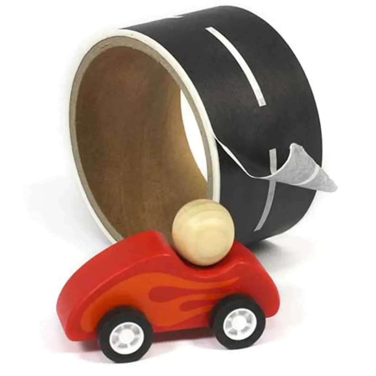 Children's Road Tape & Wooden Toy Car