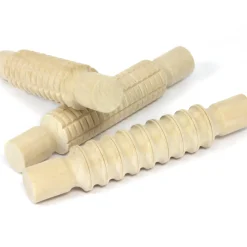 Childrens Wooden Rolling Pin - 3pc Patterned Set