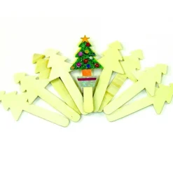 Christmas Tree Wooden Craft Sticks -10pk