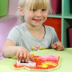 Chunky Farm Animal Wooden Jigsaw Puzzle for Kids