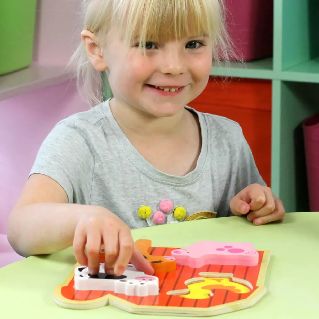 Chunky Farm Animal Wooden Jigsaw Puzzle for Kids