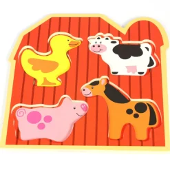 Chunky Farm Animal Wooden Jigsaw Puzzle for Kids