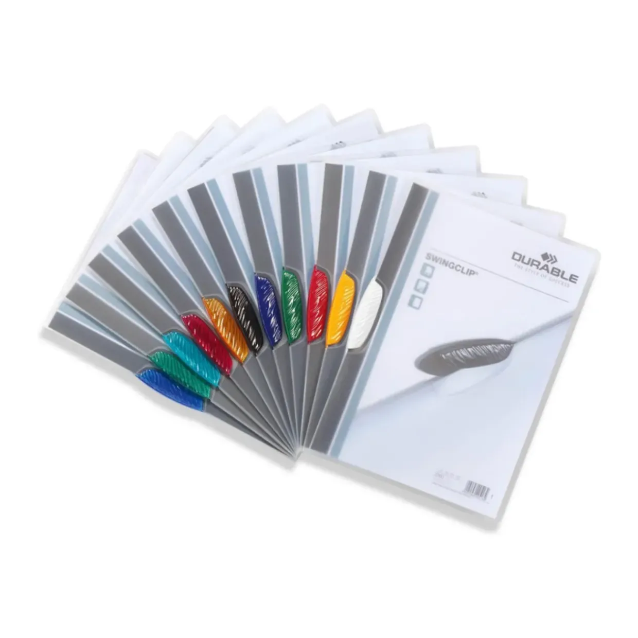 Durable A4 SwingClip File for 30 Sheets, Assorted Colours, (Pack of 25)