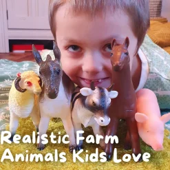 Farm Animal Toys For Small World Play - Set of 5