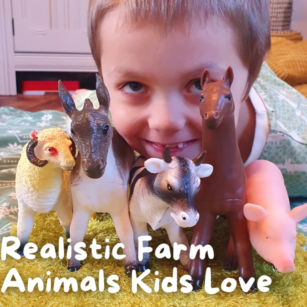 Farm Animal Toys For Small World Play - Set of 5