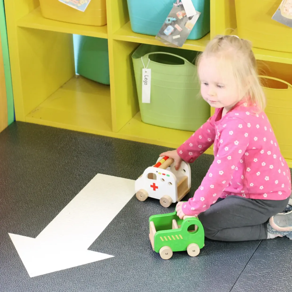 Interlocking Foam Floor Tiles - Arrow Design | Safe Play Mats for Kids