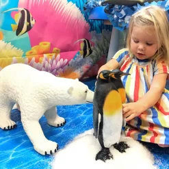 Jumbo Arctic Animal Figures 3pc - 20" Polar Bear & 12" Penguins