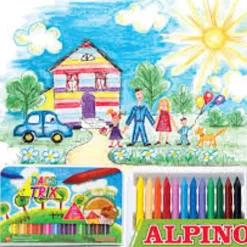 Junior Dacstrix Triangle Wax Crayons Pk12