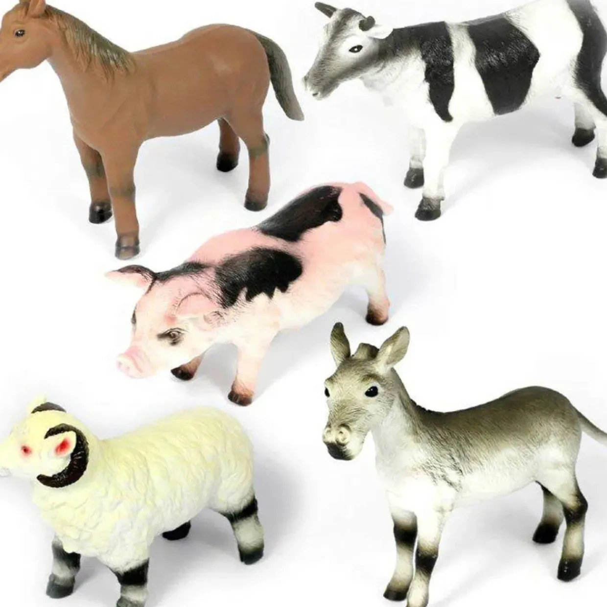 Large Farm Animal Toys for Small World Play - Set of 5