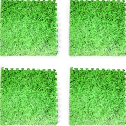 Large Interlocking Foam Play Mats - 4x Grass