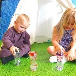 Liquid Bubble Spiral Sensory Timers - 3 Pack for Calming Visual Stimulation