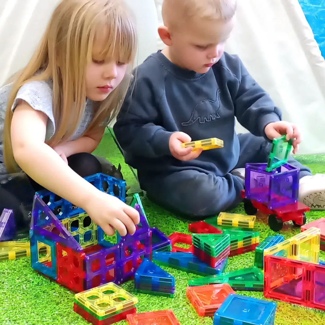 Magnetic Panels & Tiles Construction Set 100pc