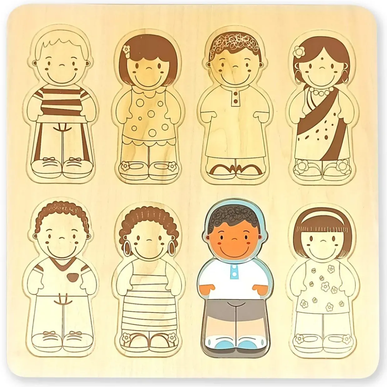 Multicultural Wooden Jigsaw Puzzle