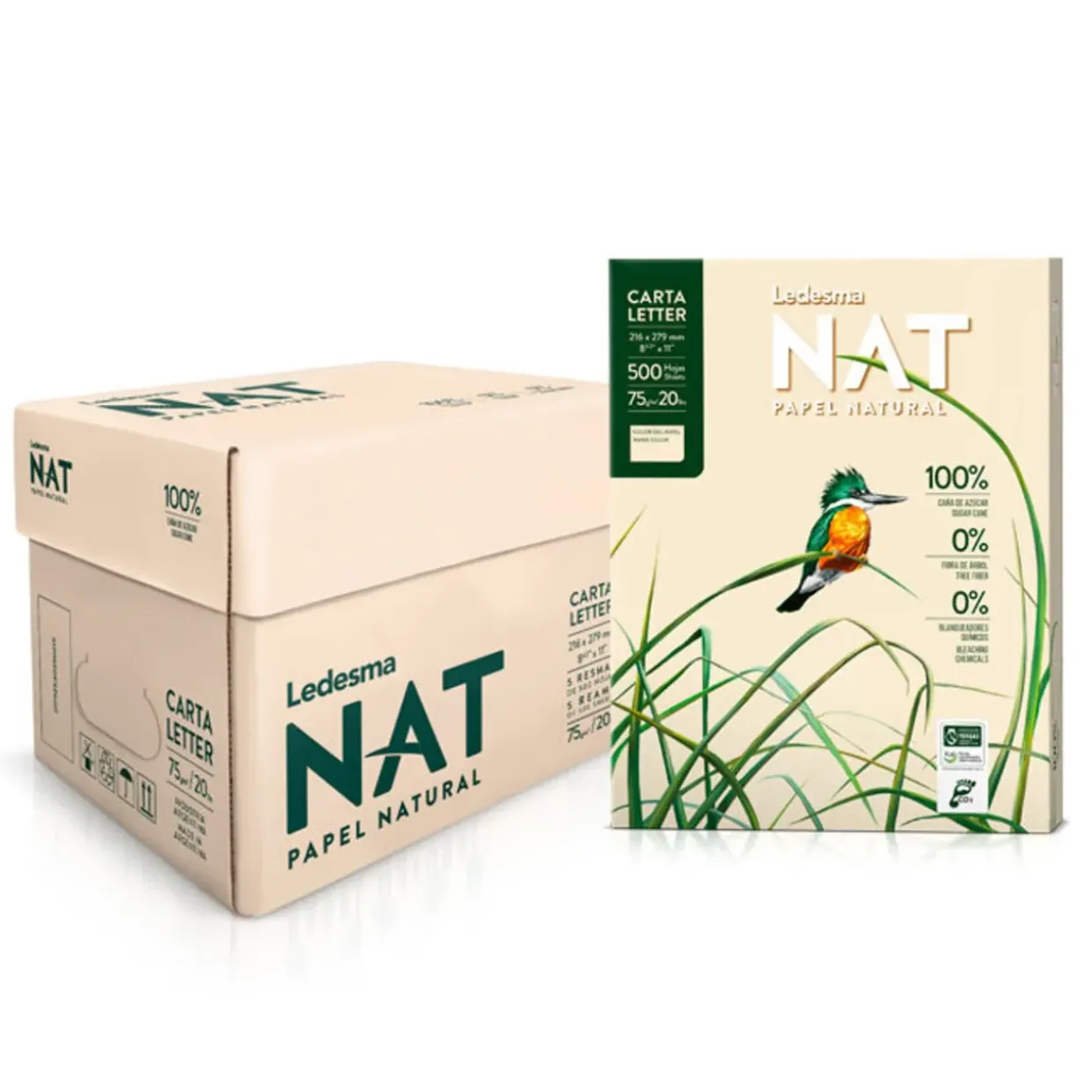 NATURAL & ECO-FRIENDLY A4 PAPER - 5 Reams 2500 Sheets
