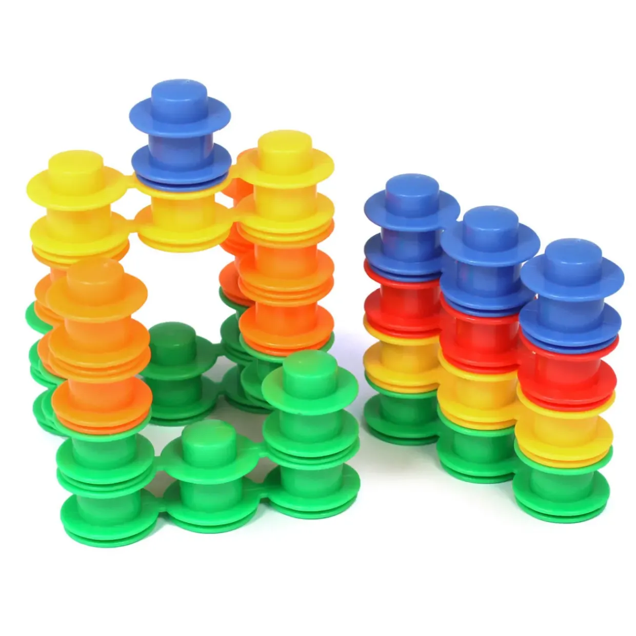 112PC Construction Set Stacking Discs Various Colours