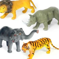 4pc Jumbo Safari Animal Toys for Big Imaginations