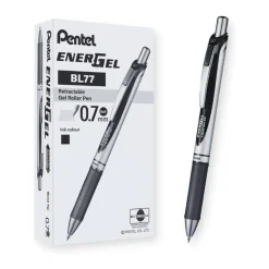 Pentel EnerGel X Retractable Gel Pen Medium Black (Pack of 12)
