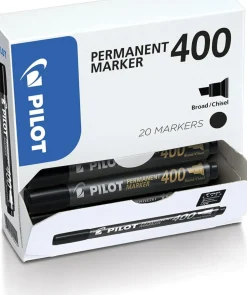 Pilot 400 Black Permanent Markers (Pack of 20)