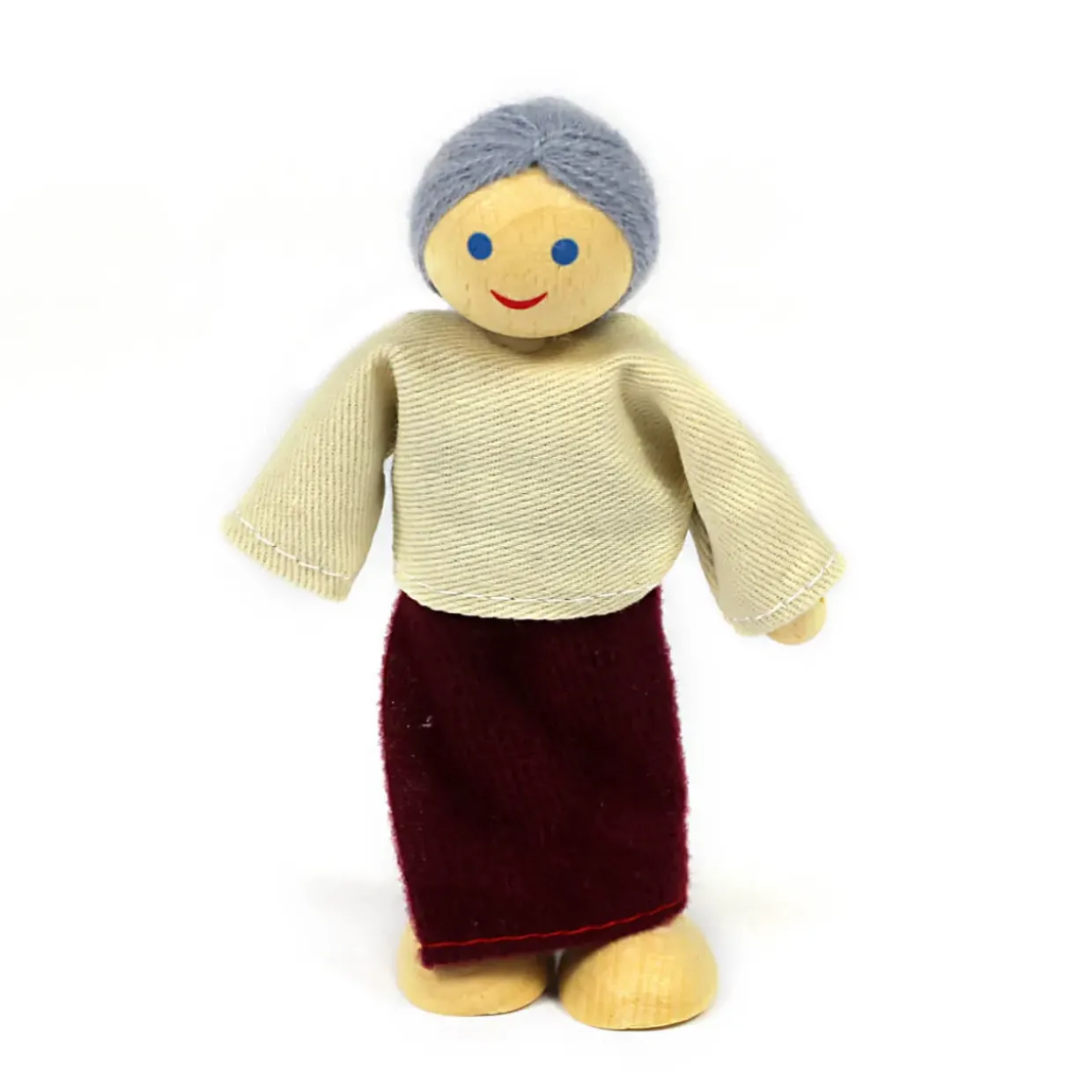 Poseable Small World Wooden Doll Figures - Set of 6