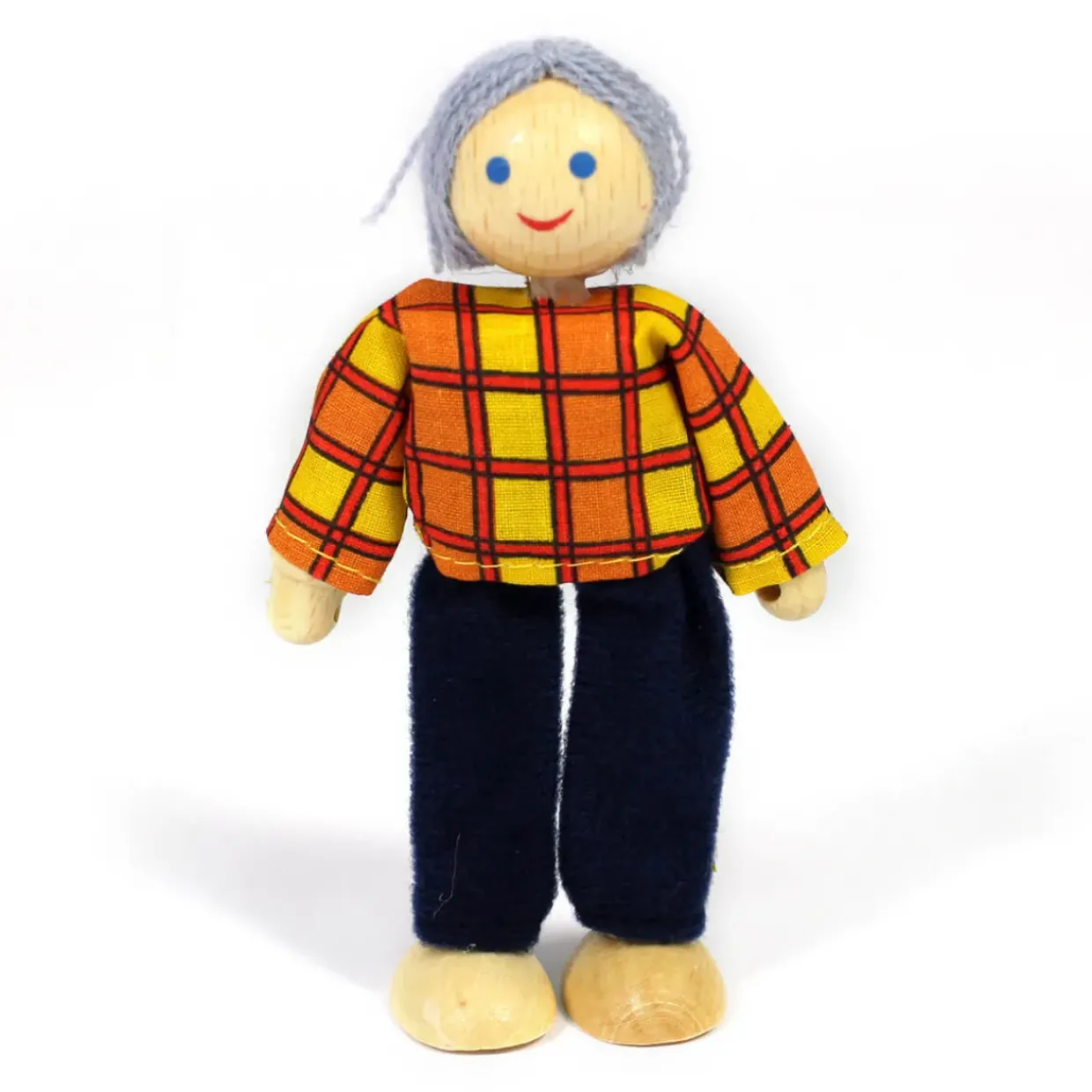 Poseable Small World Wooden Doll Figures - Set of 6