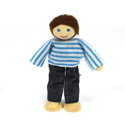 Poseable Small World Wooden Doll Figures - Set of 6