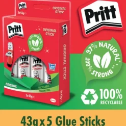 Pritt Stick Glue Sticks 43g (Pack of 5)