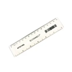 Q-Connect Acrylic Shatter Resistant Ruler 15cm Clear