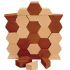 Red & Brown Hexagon Foam Building Blocks 24 Pack