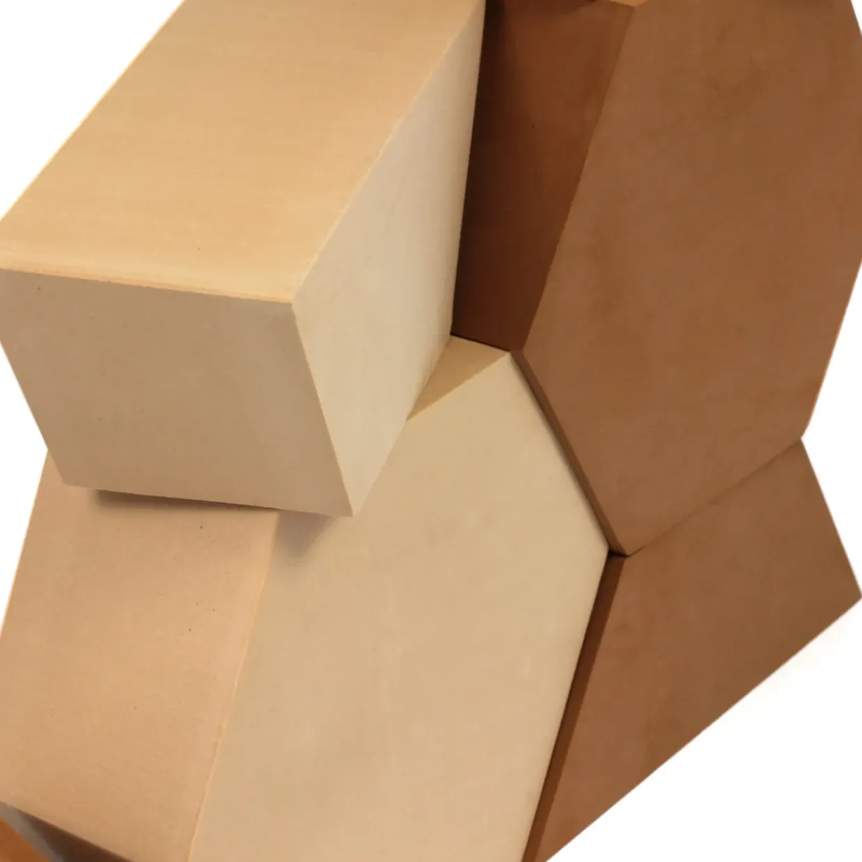 Red & Brown Hexagon Foam Building Blocks 24 Pack