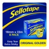 Sellotape Original Golden Tape 18mm x 33m (Pack of 8)
