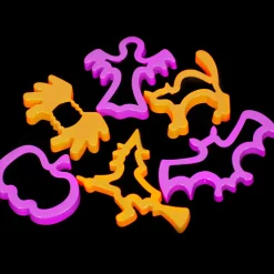 Set Of 6 Halloween Themed Cookie Cutting Shapes