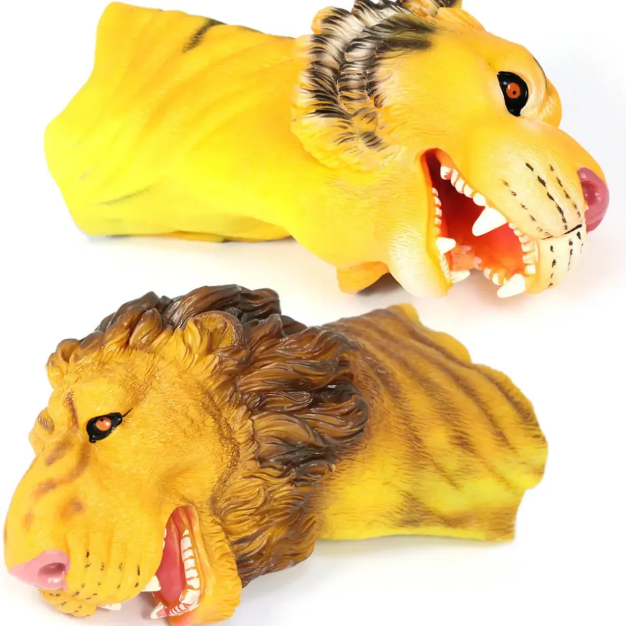 Set of 2 Lion & Tiger Animal Hand Puppets