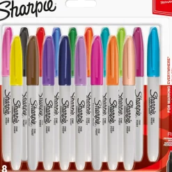Sharpie Permanent Fine Markers Assorted Fun Colours (Pack 18)