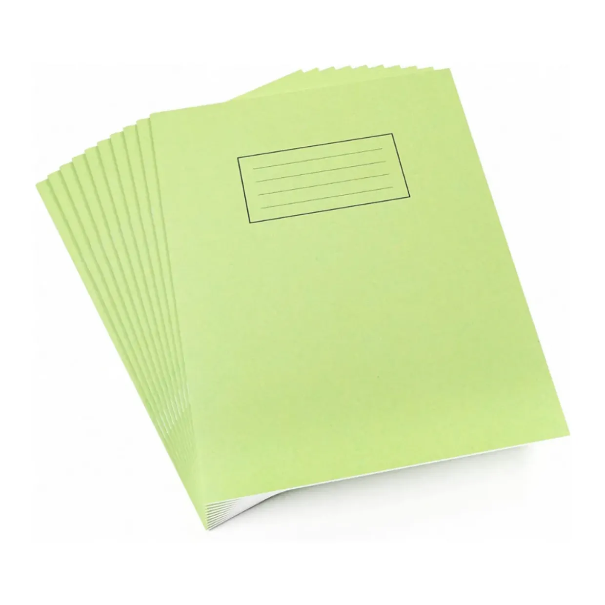 Silvine Green 229x178mm Ruled Exercise Book (Pack of 10)