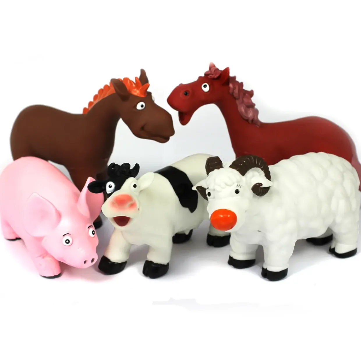 Small World Cartoon Farm Animals- 5pcs