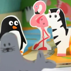 Small World Portable Wooden Zoo Playset