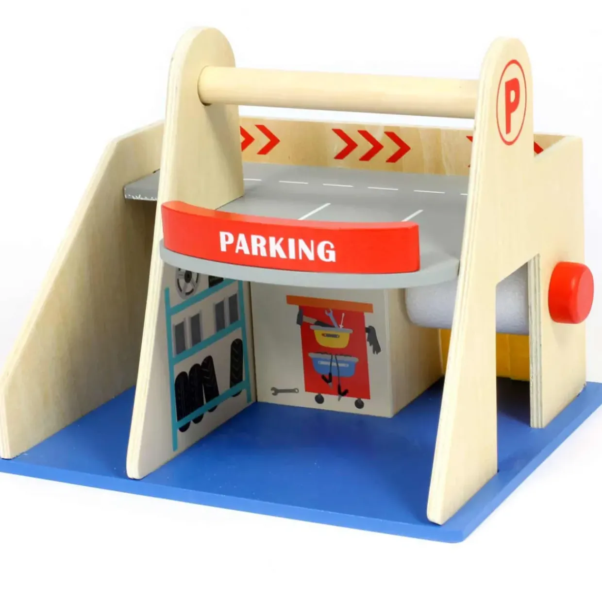 Small World Wooden Garage Playset - Eco-Friendly Toy for Endless Imaginative Play