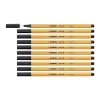 STABILO Point 88 Fineliner Pen - Black - Pack of 10