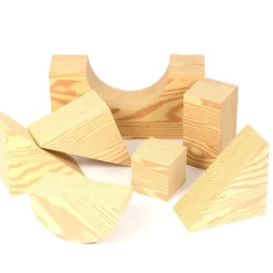 wood effect foam building blocks - 32pcs