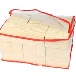 wood effect foam building blocks - 32pcs