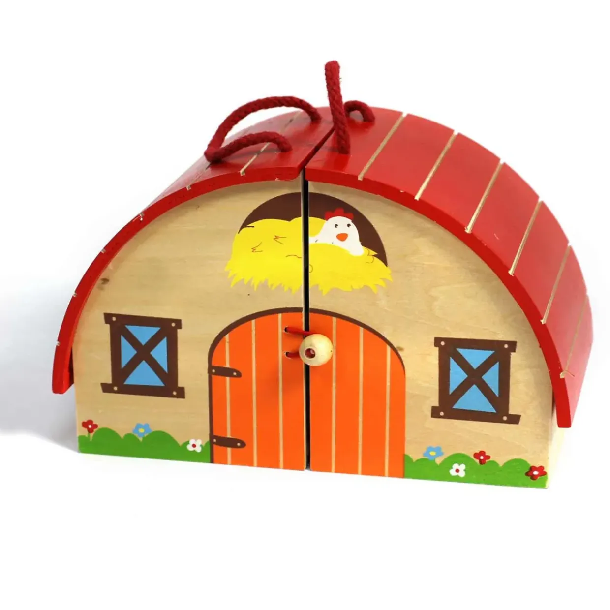 Wooden Farm Playset - Eco-Friendly, Portable, & Ready-to-Play